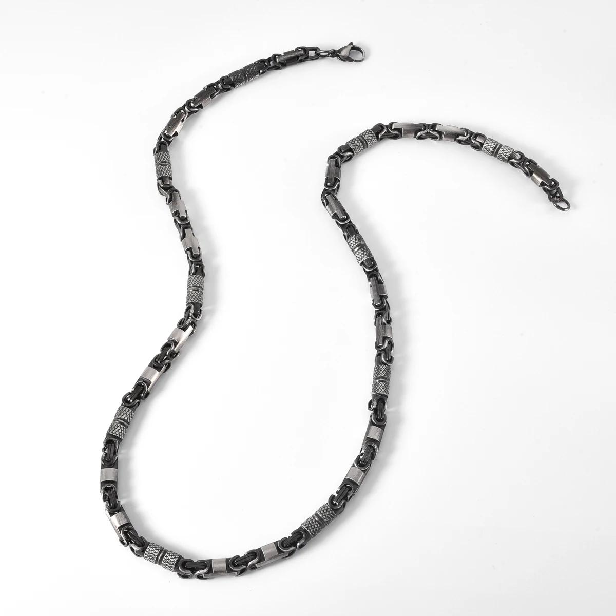 

Mens Punk Jewelry Stainless Steel Necklace Industrial Gothic Style Retro Unisex Chain Gift for Him Women Alternative Rock Gothic