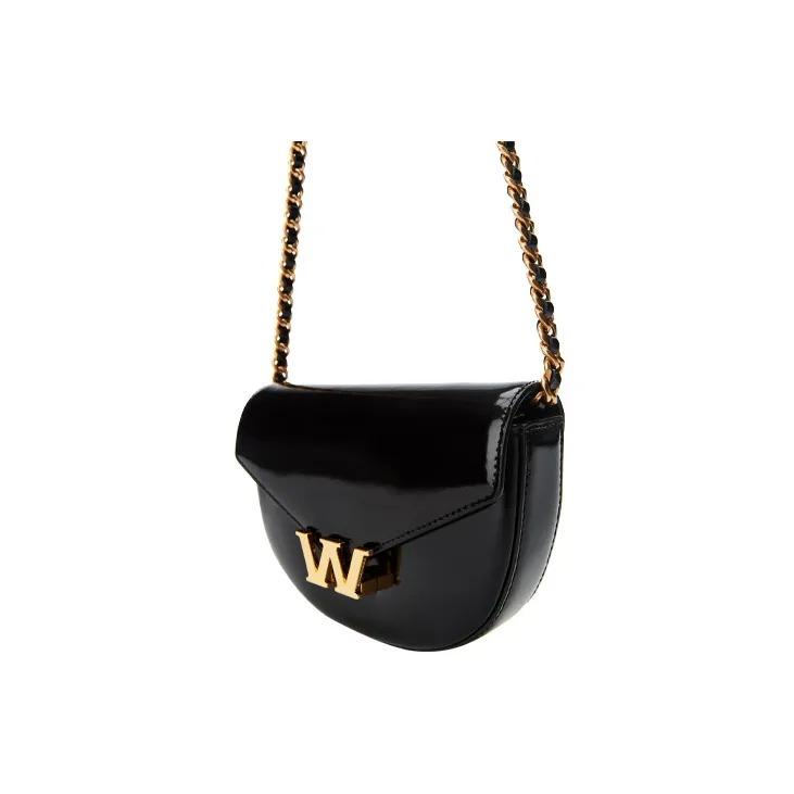 Alexander Wang Legacy Metal Logo Buckle Adjustable Gold Chain Spazzolato Cowhide Crossbody Tote Shoulder Bag Women's