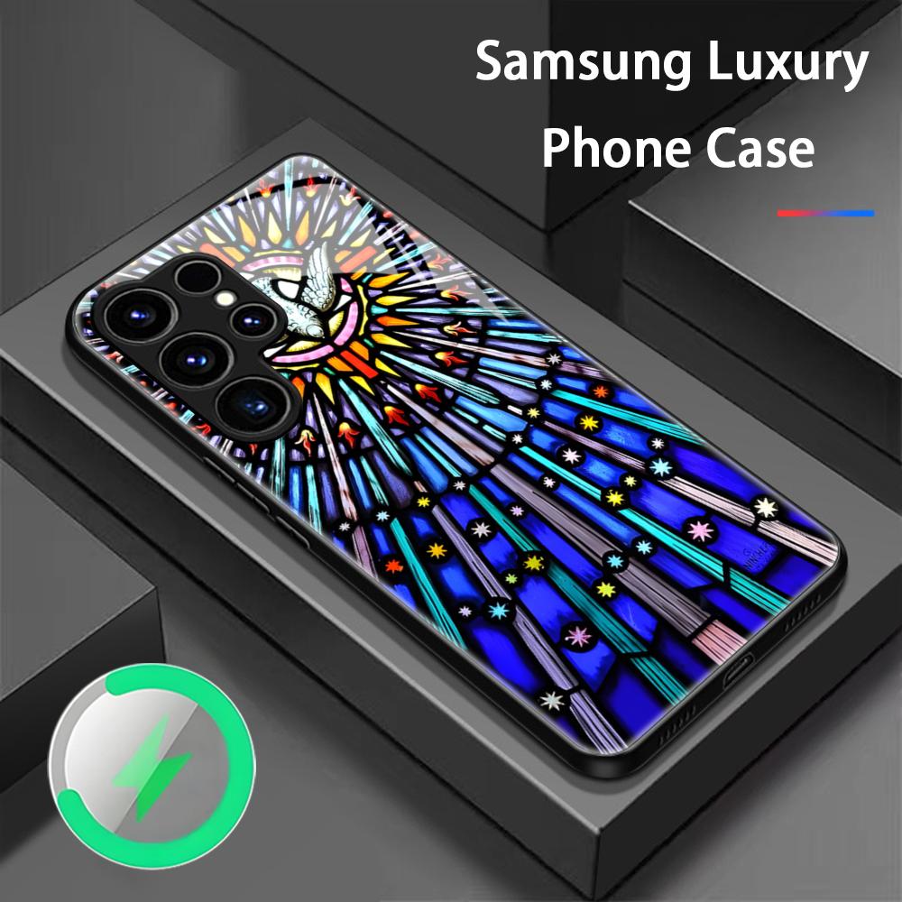 Hot Therose window beauty Phone Case For Samsung S26 S25 S24 S23 S22 S21 S20 Plus Ultra Glass Magnetic Case