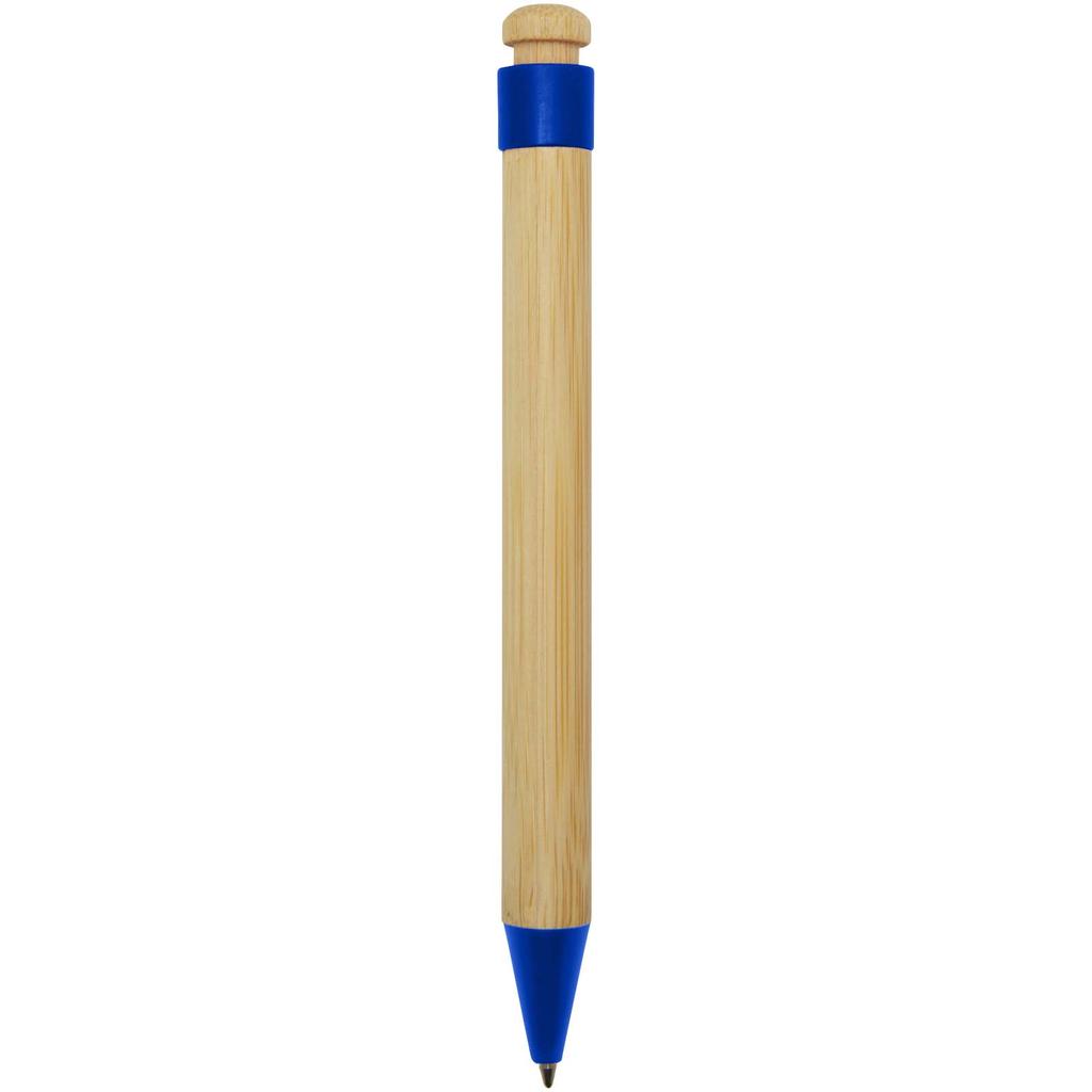 Bamboo pen and recycled plastic "Rattan" Blue