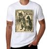 The Cat And The Fox Forest Animals Black White Floral Tshirt Festive Simple Tshirt