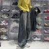Spring Retro Straight Jeans Women's Loose Body High Waist Thin Wide Leg Scimitar Pants