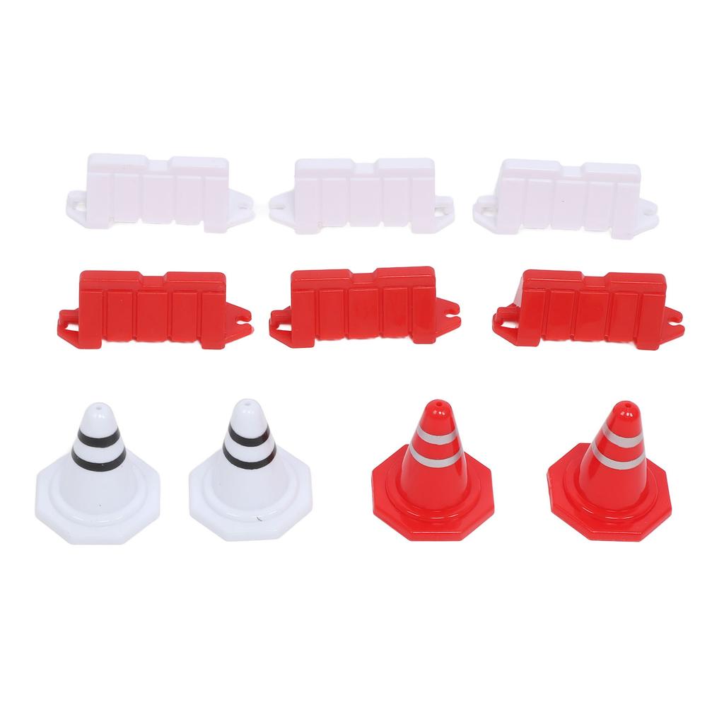 80pcs RC Roadblocks RC Car Racing Track Drift Runway Barriers Drift Field Fence with 10pcs Traffic Cones