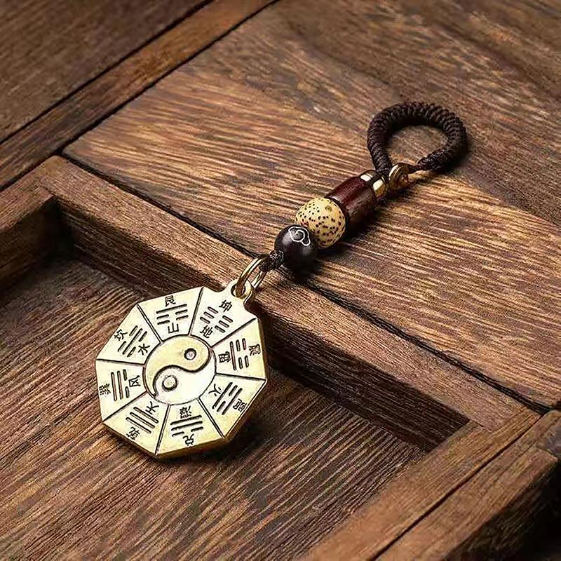 Vintage mosazné tibetské buddhistické mantra- zvonkové klíčenky šňůrka přívěsky ručně vyráběné lano kroužky na klíče od auta visací šperky