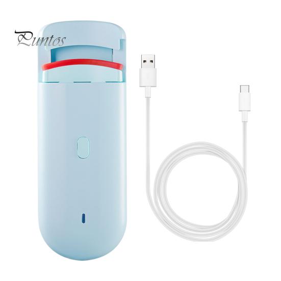 Heated Eyelash Curler Electric Eye Lash Curlers with Built-in Curved Comb Silicone Pad Rechargeable Quick Natural Curling Professional Eyelash