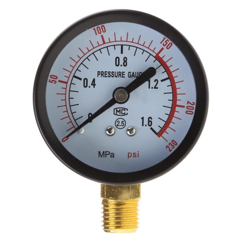 

Diaphragm Type Capsule Pressure Gauge Iron/Plastic for Shell Horizontal/Vertical Installation Air Compressor Gauge Durab 1