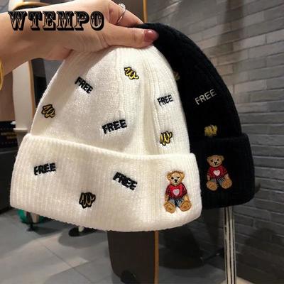 Little Bear Woolen Hat Women Fashion Hundred Towers Warm Cute Autumn and Winter Knitted Hat