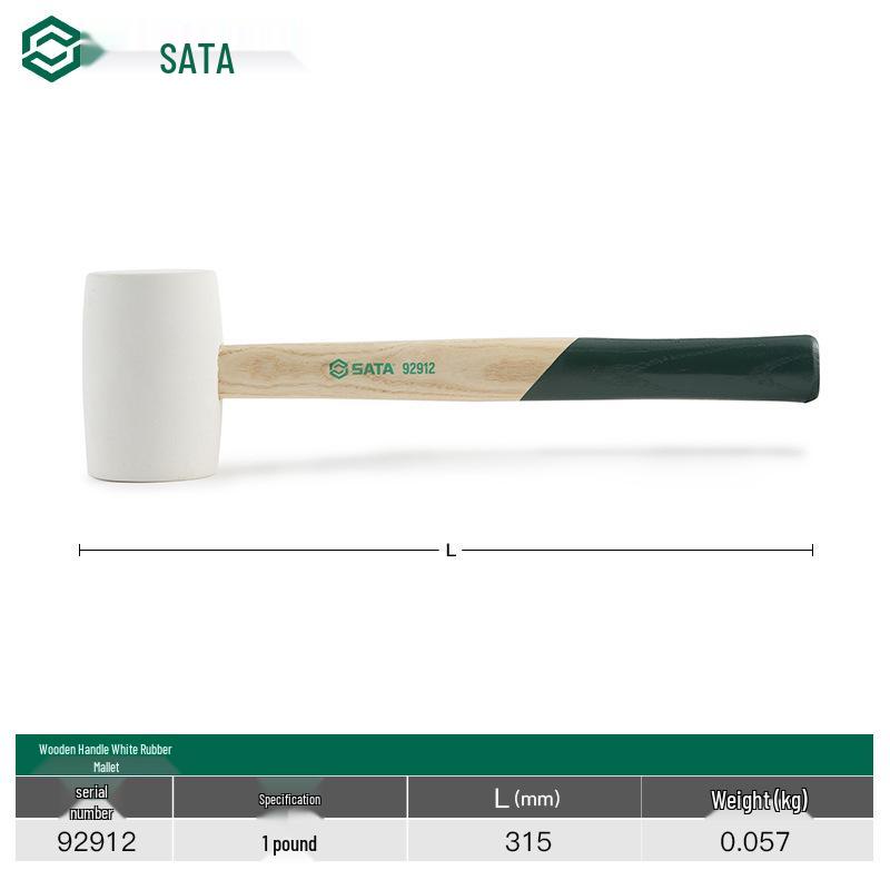 SATA Multi-function Shockproof Rubber Mallet for Woodworking, Leatherworking, and Decoration