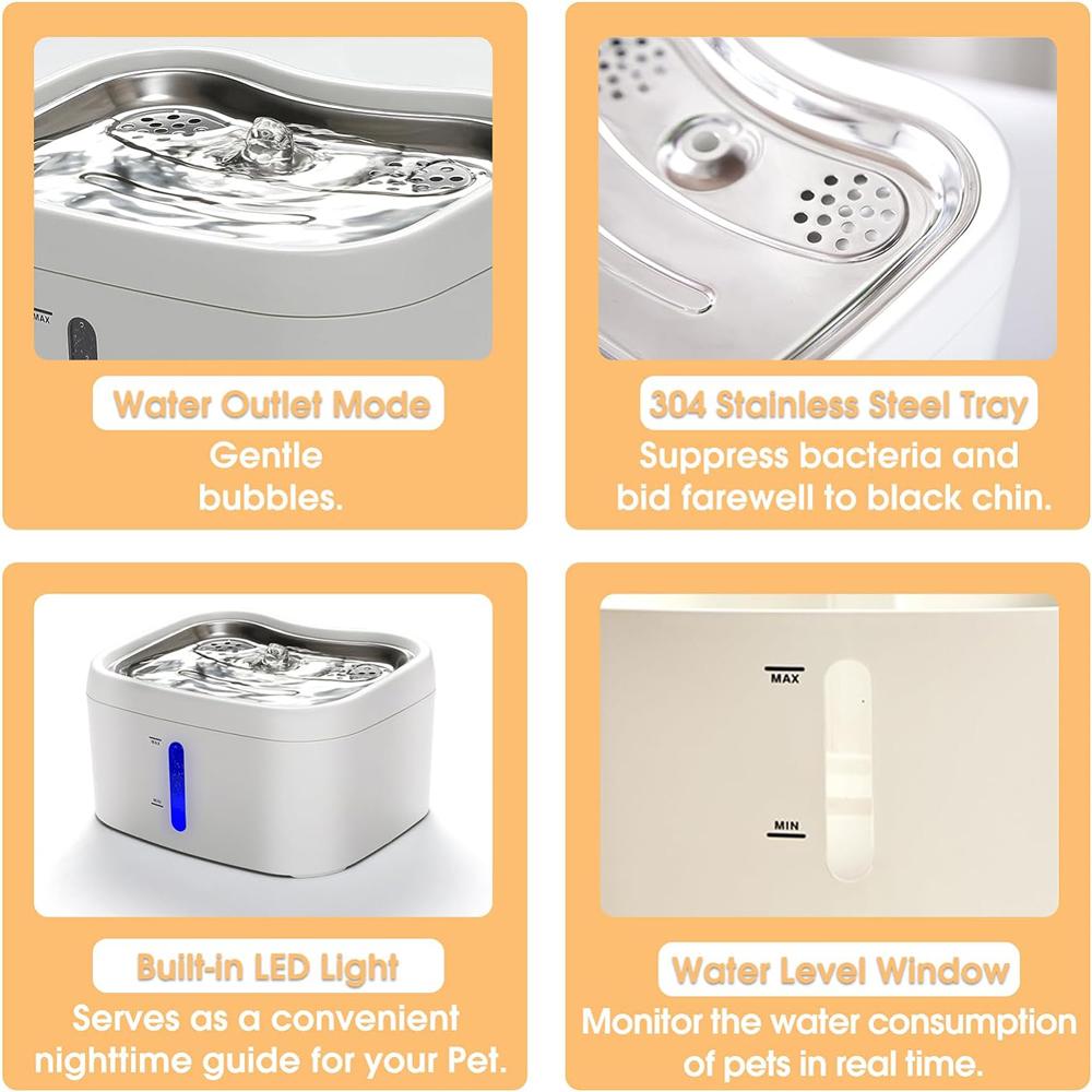 2,5 L APP kontrolieris 5 V USB automātiskais kaķu suņu ūdens diezgan strūklakas suņu ūdens dozators caurspīdīgs filtrs vieda mājdzīvnieka dzeramā bļoda