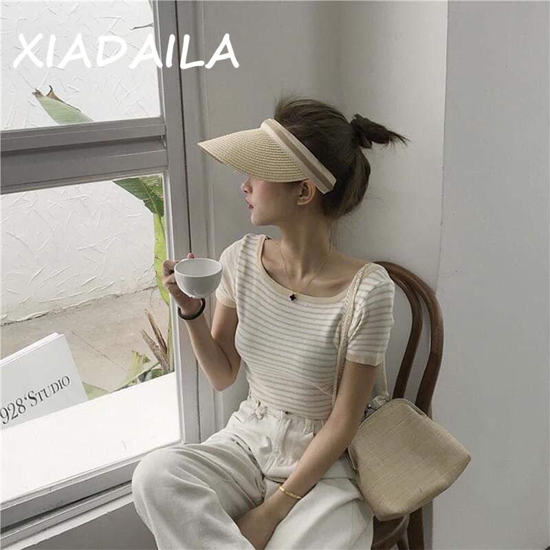 2022 hot sale Summer lady Empty Top Sun Visor Hat Summer straw Wide Brim Sun Caps UV Protection Hat For Men And Women Beach hat