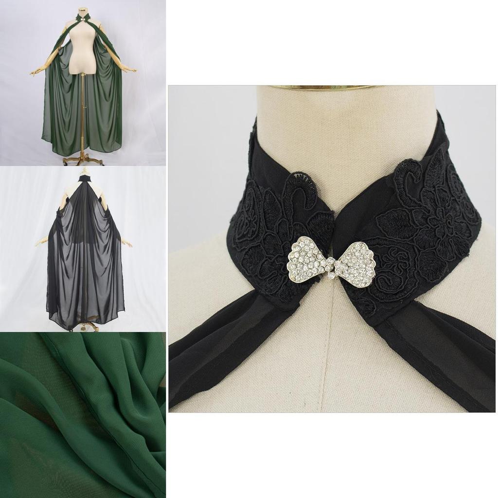 Elegant Ivory Chiffon Neck Wrap Cape For Women Lightweight Bridal Shawl