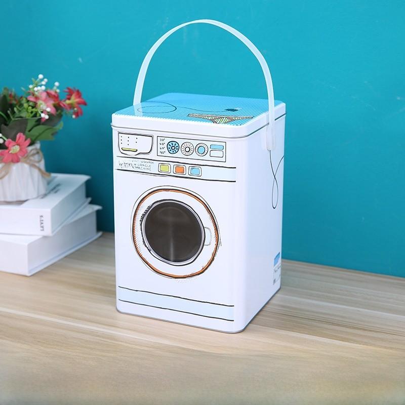 Storage Tinplate Foldable Box With Lid Desktop Organizer For Study Decor Room