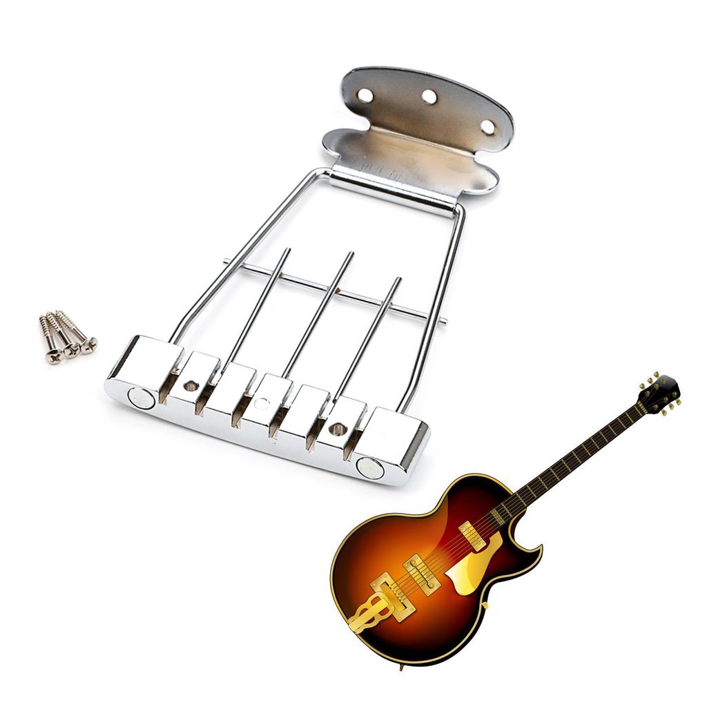 Metal Hollow Guitar Bridge Tailpiece 6 String Bass Guitar Trapeze Tailpiece Replacement Electric Guitar Accessories