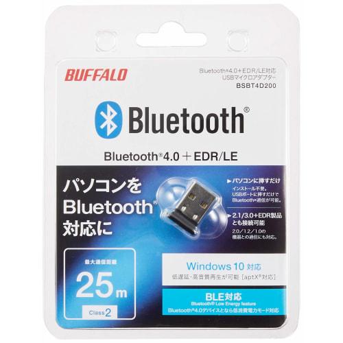 BUFFALO Bluetooth4.0 Class2 Compatible USB Adapter BSBT4D205BK