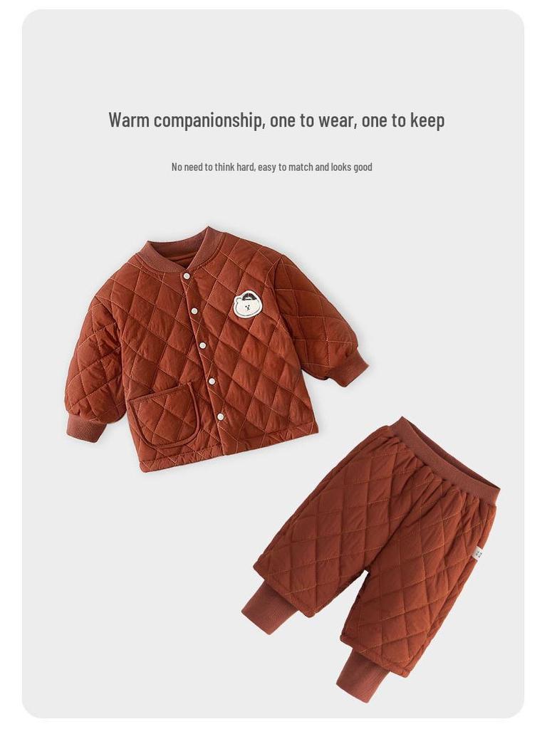 Colorful Warm Fleece Cotton Baby Pants: Waterproof, Padded, Elastic Cuff for Autumn & Winter