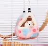 moin moin Hamster, Bird, Squirrel, Small Animal House, Heart-Shaped Bed | Fluffy and Warm Winter Bed with Insole, Hanging, 2-Way Use / 14x11x12cm (Blu