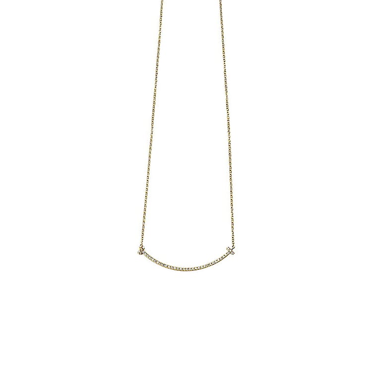 TIFFANY & CO. T Series 18K Gold, Diamond Necklaces Unisex Gold 40754536