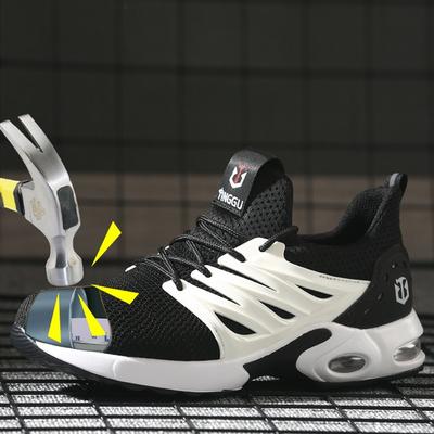 Scarpe antinfortunistiche con puntale in acciaio da uomo e donna, Sneaker da lavoro traspiranti con ammortizzazione ad aria, Scarpe da lavoro da uomo, Stivali da lavoro leggeri resistenti alla perforazione
