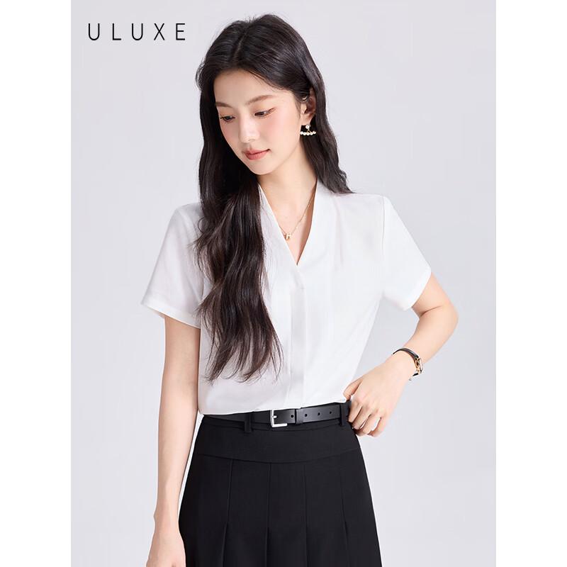 Youlixi Women s V-Neck Chiffon Blouse M