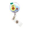 Easy Pull Buckle Badge Holder Avocado ID Card Retractable Badge Holder  Doctor Students