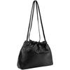 Calvin Klein Vintage Casual Commuter Pleated Drawstring Cloud Bag Women Shoulder Bag Space-Black 4K3027G-BAE