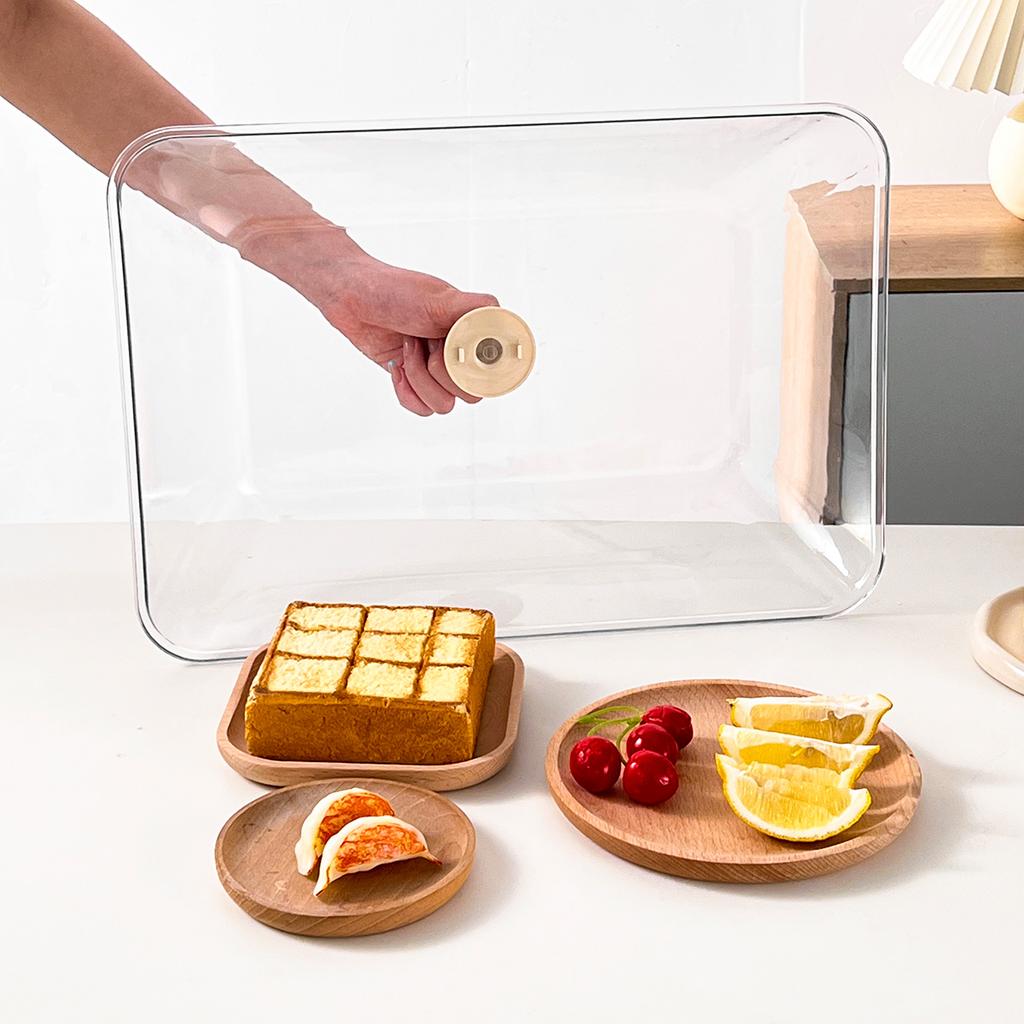 Transparent Plastic Insulation Food Cover Dustproof&Insect Dish Cover Reusable Food Fresh-keeping Cover Kitchen Accessories