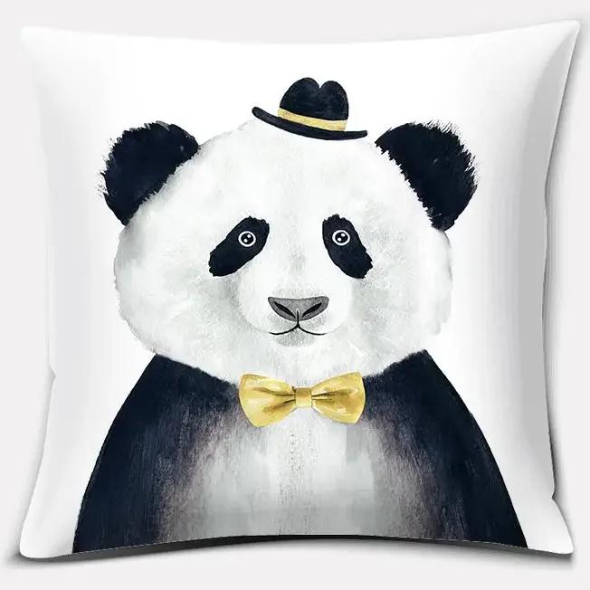 Watercolor Animal Series Pillowcase Home Office Decoration Pillow Bedroom Sofa Car Cushion Cover