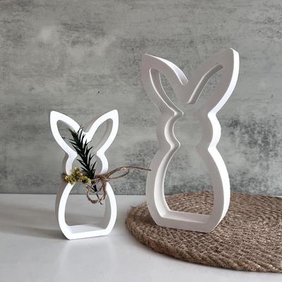 Hollow Bunny Candle Mold Easter Ornament Cute Rabbit Shape Plaster Decoration Molds Easter Rabbit Candle Holder Plaster Mold NEW