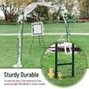 1-2Heavy Duty Steel Garden Arch Flower Stand Outdoor Lawn Climbing Frame Wedding Decoration Vine Plant Support Rose Wisteria