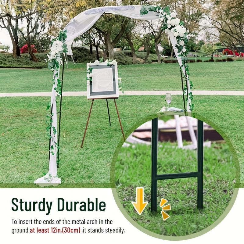 1-2Heavy Duty Steel Garden Arch Flower Stand Outdoor Lawn Climbing Frame Wedding Decoration Vine Plant Support Rose Wisteria
