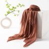 Spring & Summer Lightweight Sunscreen Shawl: Imitation Cotton-Linen, High-End Silk Gauze Scarf, Solid Color for Women