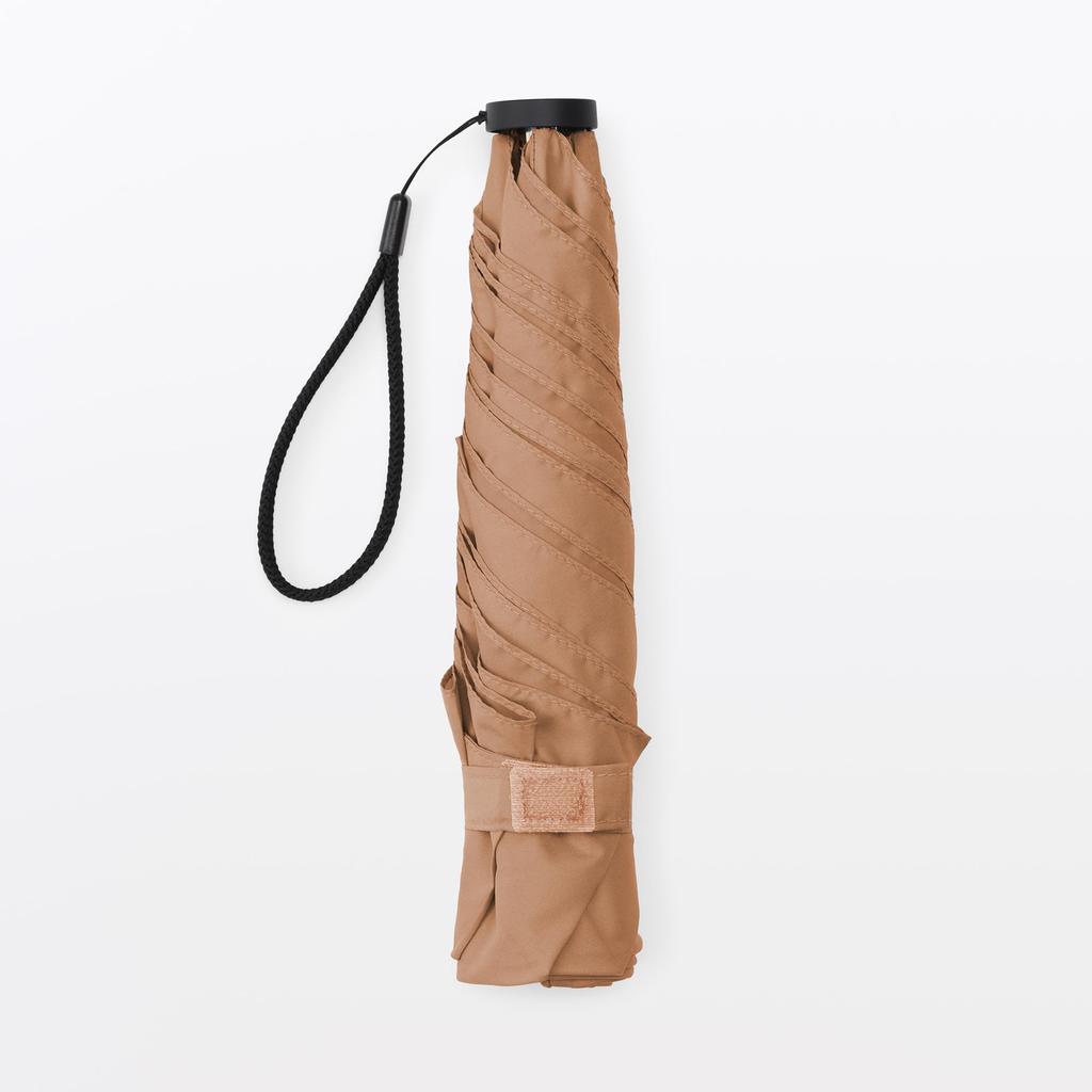 MUJI Lightweight Folding Umbrella for Sun and Unisex Light 50cm Rain, Adult, DEA03A6S, Orange,