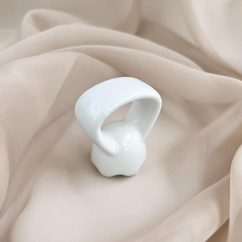 Masážní deska Gua Sha Keramická masážní deska Guasha Tvar prstenu Zpevnění pleti Kompaktní Ergonomická Pro obličej, hlavu, ramena, kolena