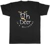 Lustiges Oh Deer Herren T-Shirt Es ist Weihnachten Rentier Unisex Tee Geschenk