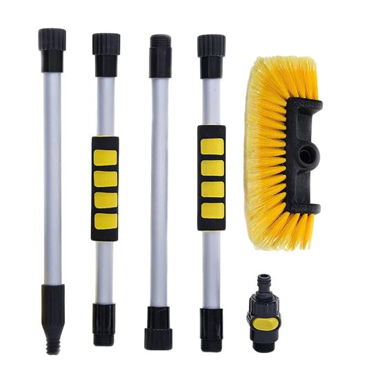 

Car Cleaning Brush with Detachable Handle Soft Bristles Design Tight Connection On/Off Switch Scratch-Free Car Vehicle Cleaning Brush жёлтый