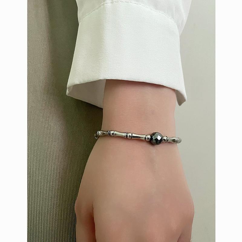 New Chinese Style Geometric Stainless Steel Bracelet For Men And Women Hand Jewelry