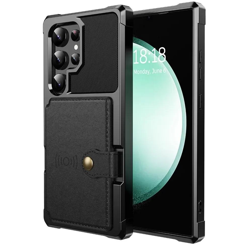 Card Wallet Case for Samsung Galaxy S24 S23 FE S25 Plus S22 S21 S26 Ultra A17 A37 A56 A36 A55 A35 A15 A54 A34 A52S A05S A05 A16