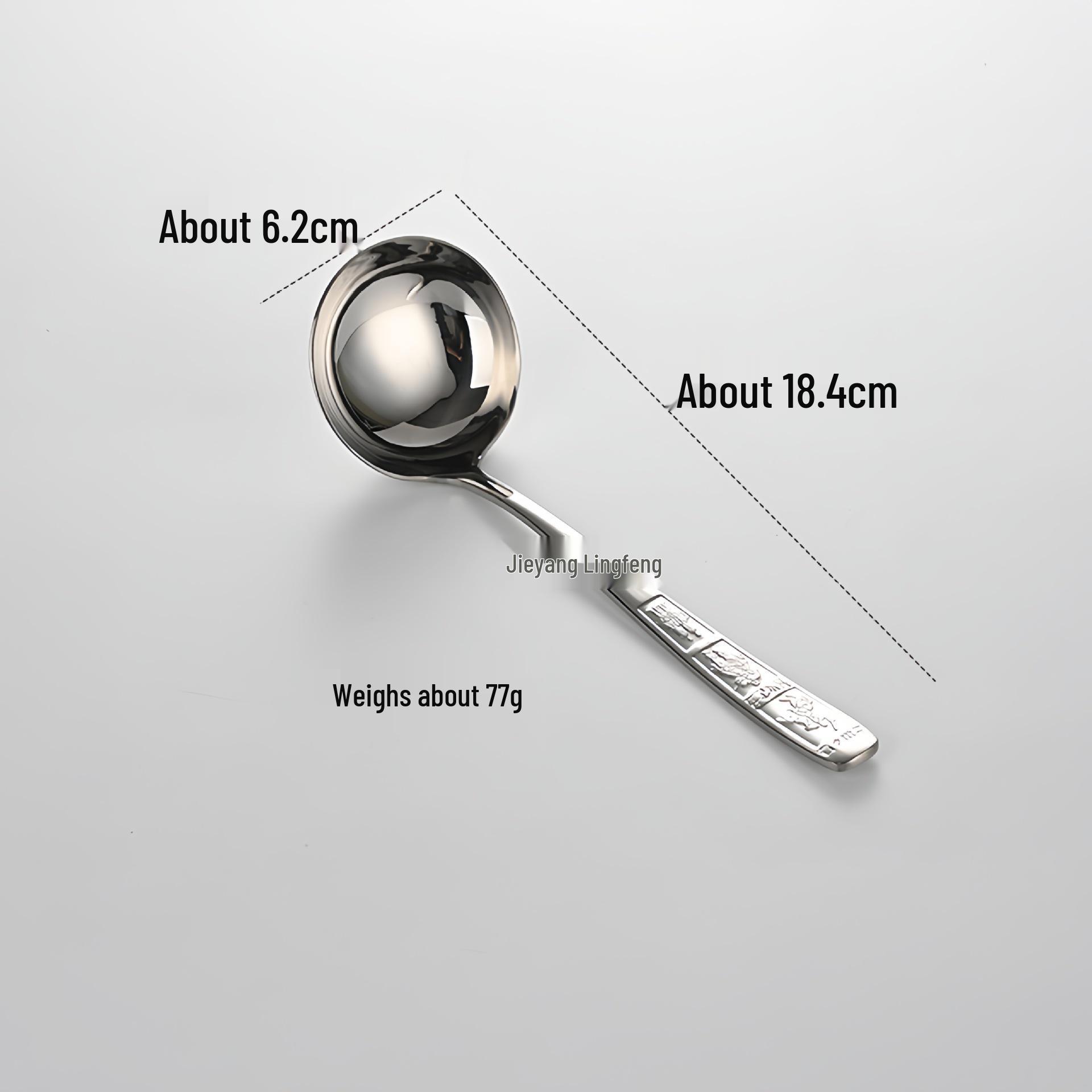304 Stainless Steel Hammered Texture Soup Ladle - Long Handle for Hotel or Home Use