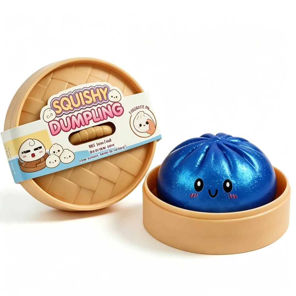 Dumpling Squishy Simulated Steamed Bun Squishy Stress Ball Colorful Food Squishy Sensory Fidget Toy Anti Stress Squeeze Balls