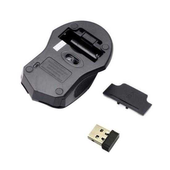 2.4GHz 1600 DPI Ergonomic Wireless Optical Mouse USB 2.0 Receiver for PC Laptop