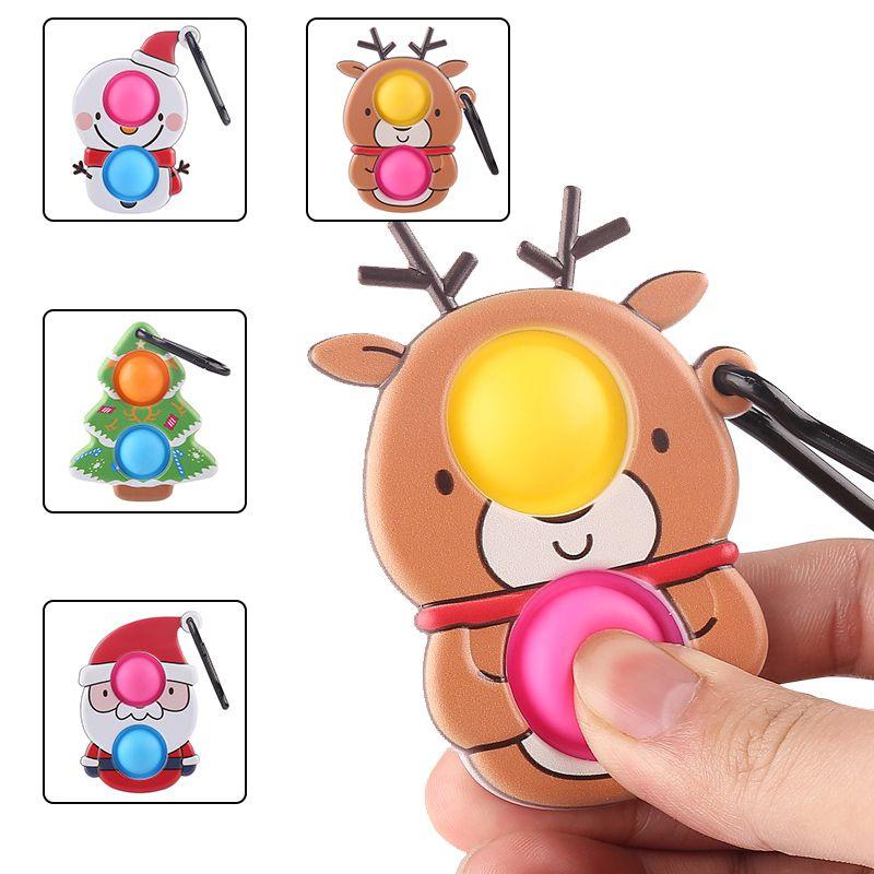 Lovely Double-sided Christmas Pop It Sensory Fidget Toy For Stress Relief And Fun