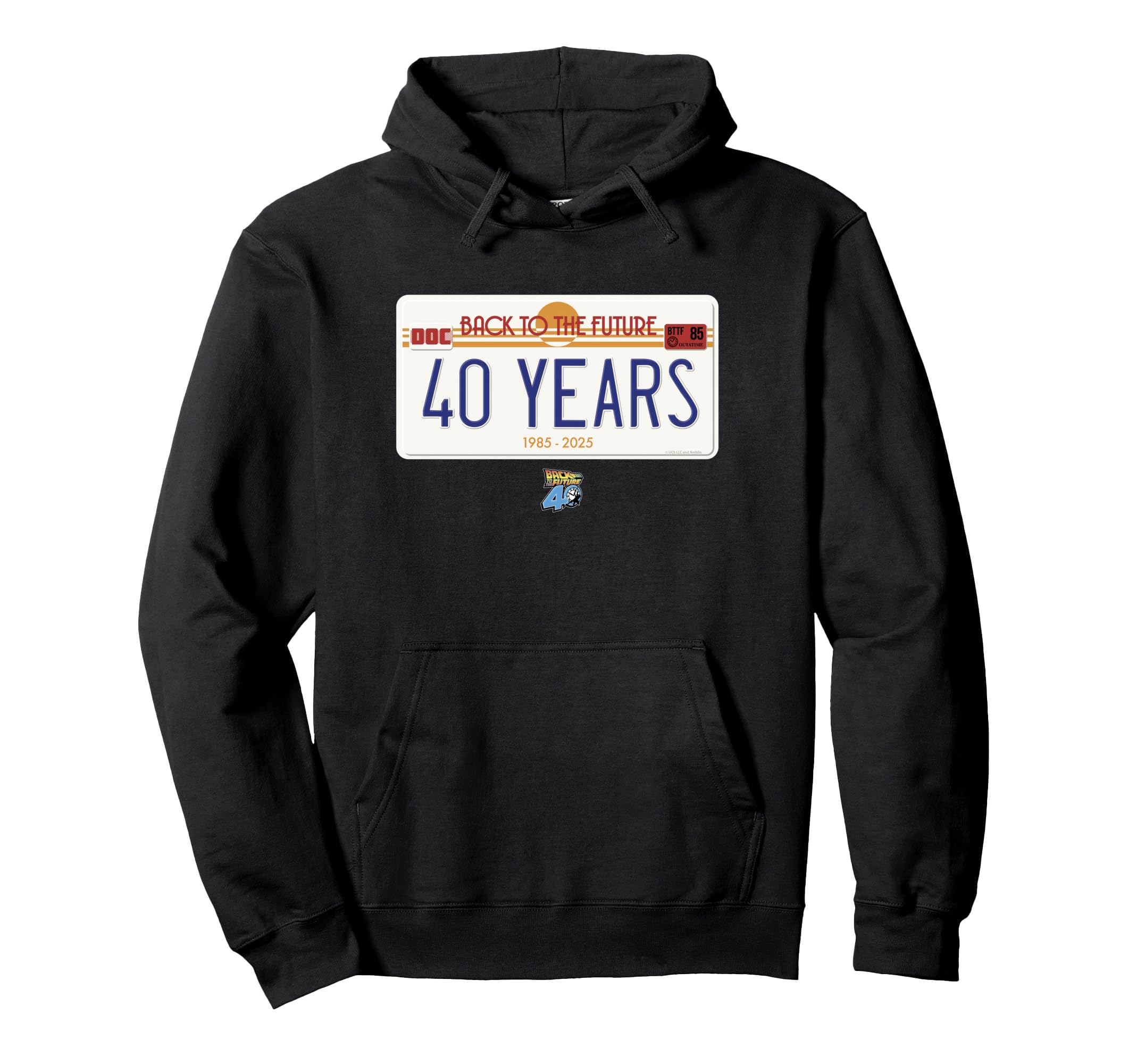 

Back To The Future 40th Anniversary License Plate Hoodie
