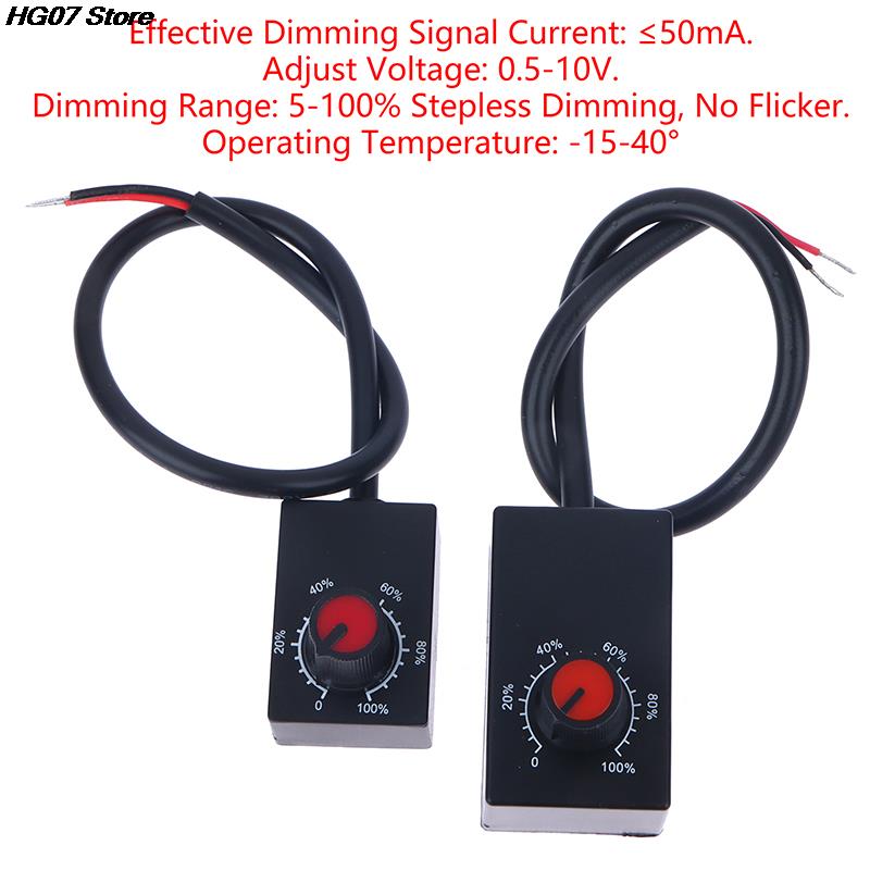 1PC Mini DC 0-10V 1-10V Knob Dimmer 0-100% Scale Electronic Potentiometer for LED Dimmable Grow Lights Power Driver