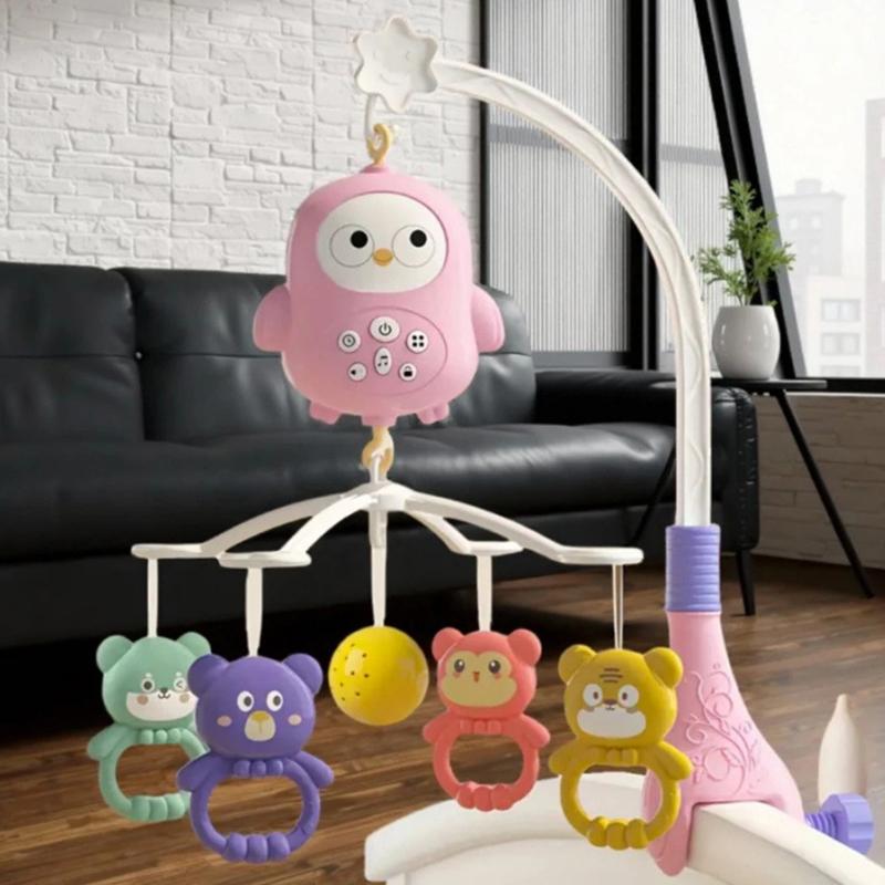 Baby Music Rotating Bed Bell Toy Cute Owl Shape Modern Baby Hanging Rattle Music Bedside Bell Toy Holiday Gift
