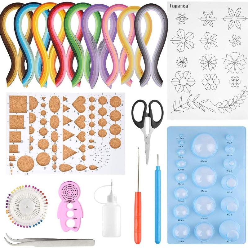 Origami Paper Set, Origami Tools and Materials Pack, Gradually Changing Color Origami Strips, Origami Tool Set 518