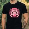 T-Shirt Men Funny Axolotl Motif Cotton Size XS To 5XL