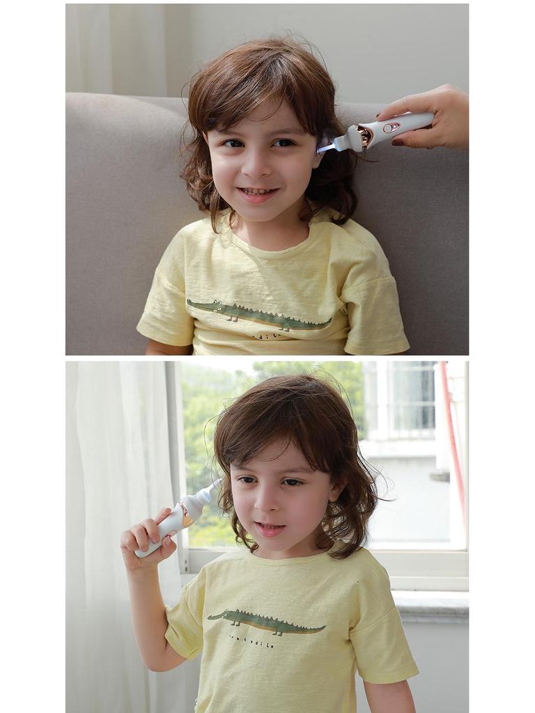 Luminous Portable Ear Cleaning Tool Set for Children - Rechargeable Electric Earwax Remover
