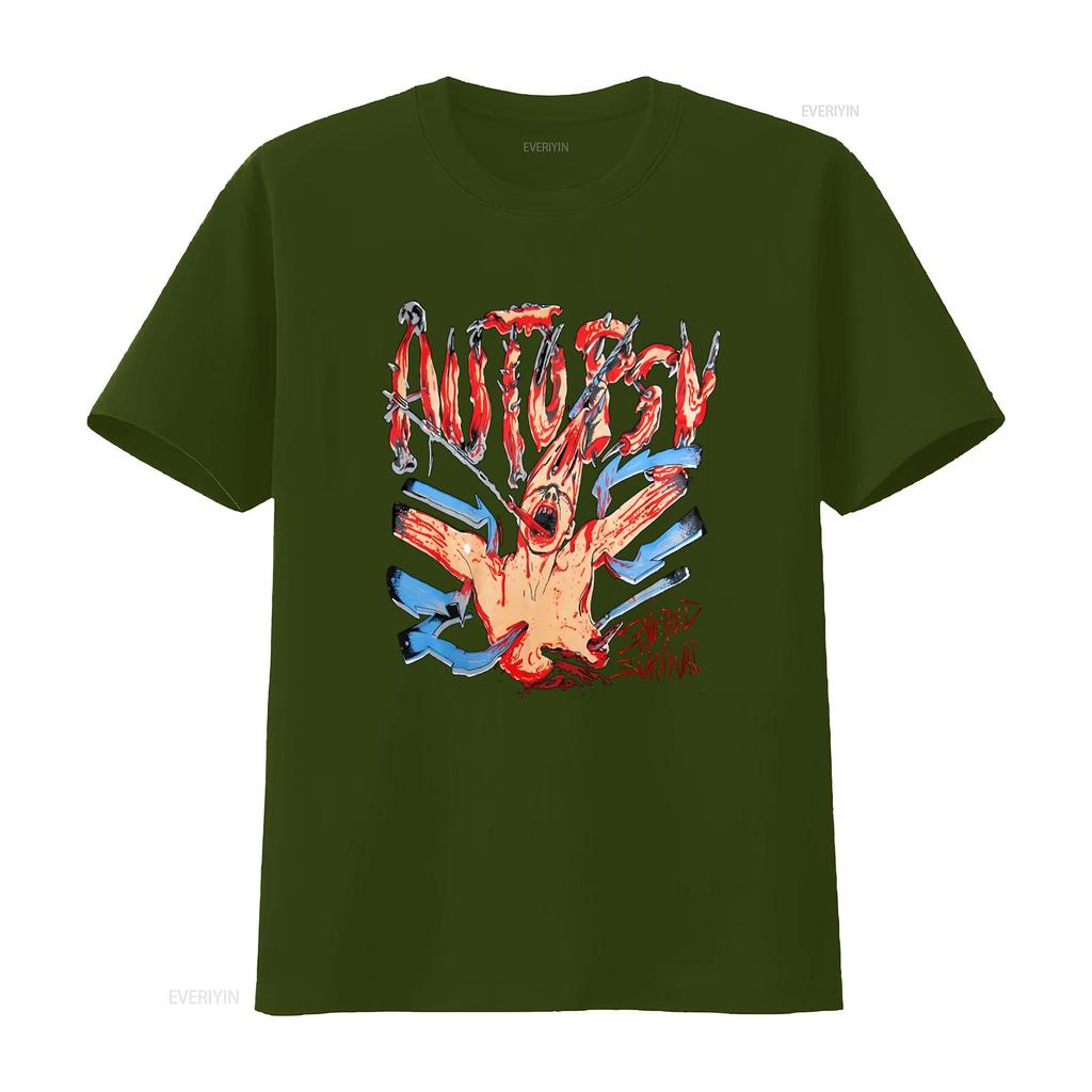 Autopsy Severed Survival T Shirt Death Metal Inspired Design for Fans of Cannibal Corpse and Morbid Angel Vintage Washed