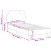 Children S Bed Frame with Headboard Blue 80 X 160 Cm PU Leather