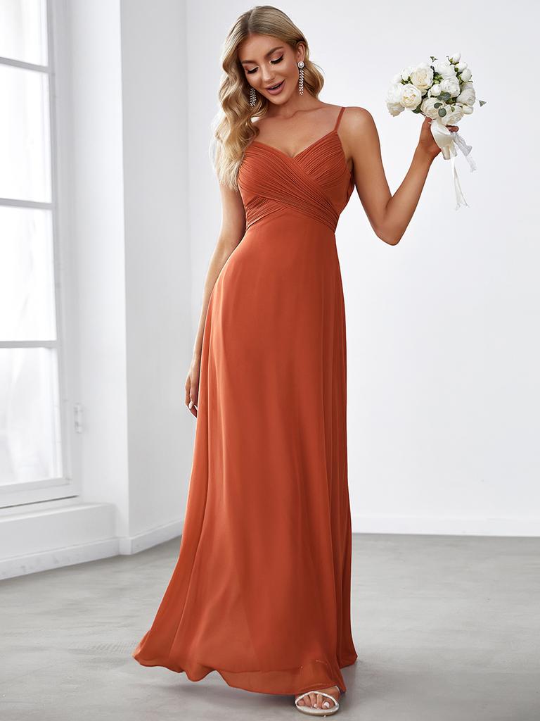 Ever-Pretty Women's Pleated Sweetheart Draped Back Floor-Length Bridesmaid Dress